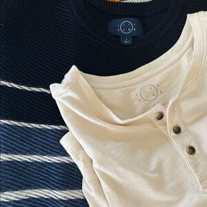 Even Tide Blue Sweater and Henley Set - Like New